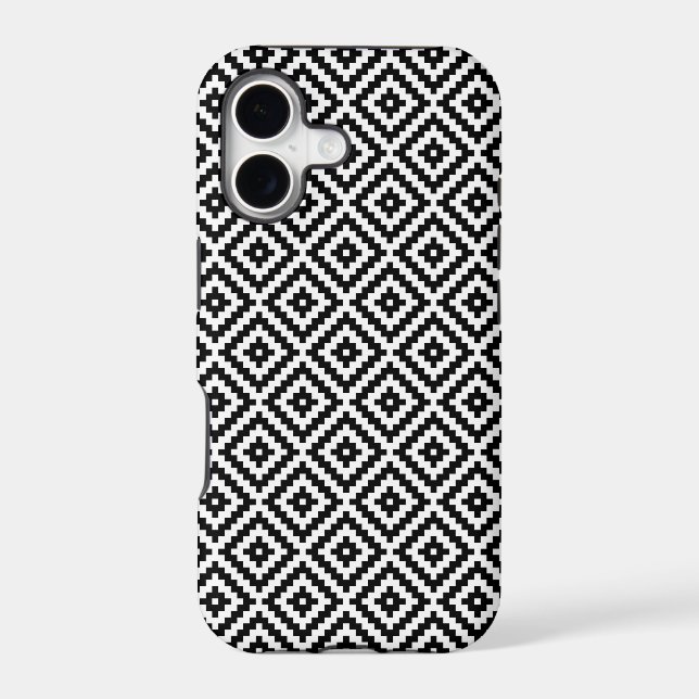 Aztec Symbol Block Rpt Pattern BWI Case-Mate iPhon (Verso)
