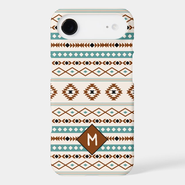 Aztec Teal Ter Blk Cr Mixed Pattern (Personalized) (Verso)