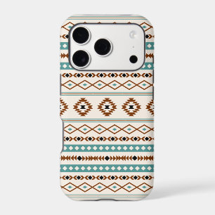 Aztec Teal Terracotta Black Cream Mixed Pattern