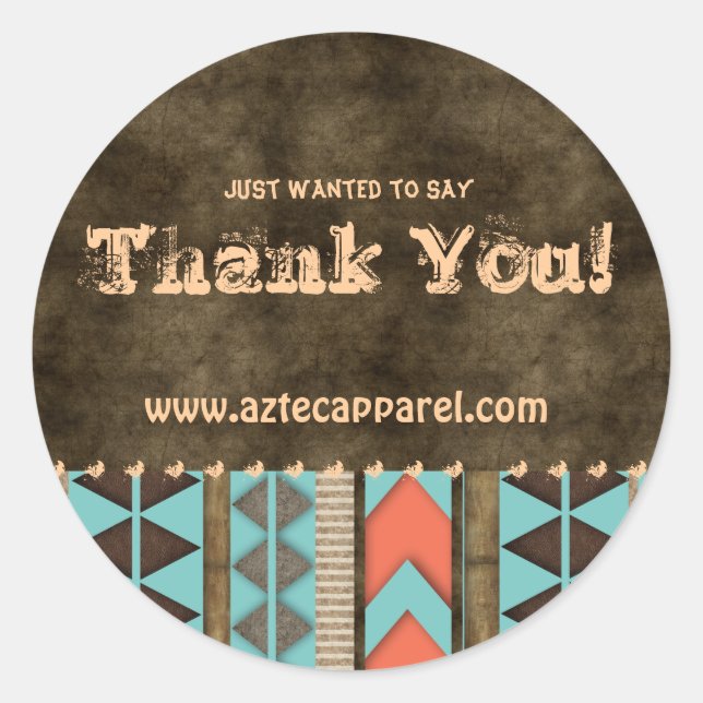 Aztec Thank You Sticker (Front)