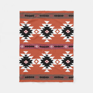 Aztec Tribal Colourful Pattern Fleece Blanket