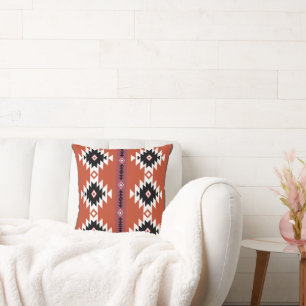 Aztec Tribal Colourful Pattern Throw Pillow