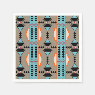 Aztec Tribal Geometric Napkin
