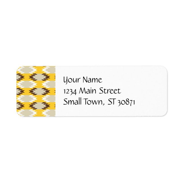 Aztec Tribal Jaune Amérindien Brown Designs (Devant)