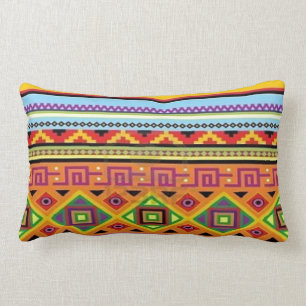 Aztec Tribal Lumbar Pillow