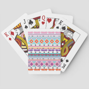 Aztec Tribal pattern graphic Playing Cards