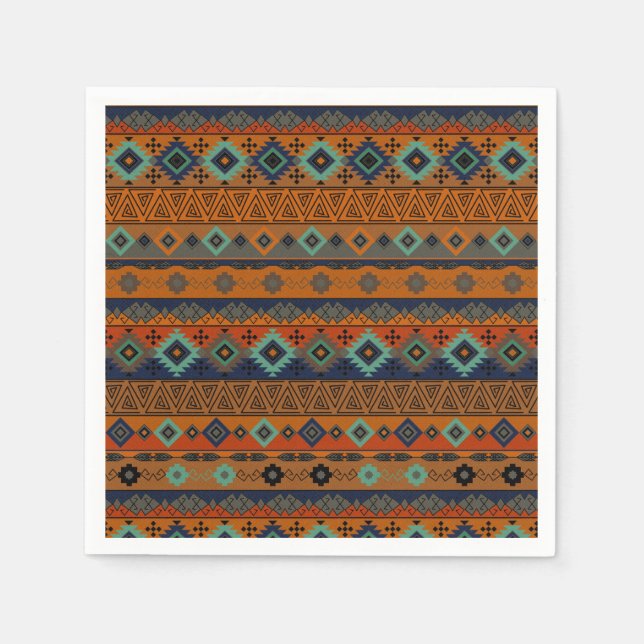 Aztec tribal pattern. Napkin (Front)