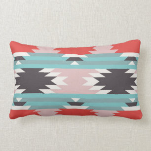 Aztec Tribal Pattern Native American Prints Lumbar Pillow