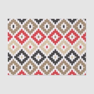 Aztec Tribal Print Ikat Diamond Pattern Tissue Paper