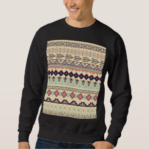 Aztec Tribal Stripes: Vintage Illustration Sweatshirt