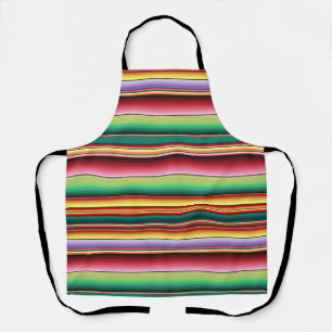 Aztec Tribal Traditional Textile Colorful Linear M Apron