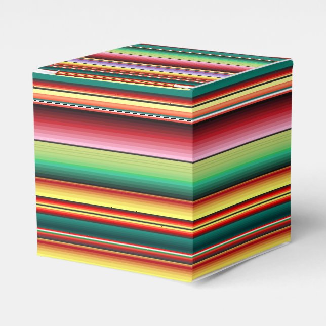 Aztec Tribal Traditional Textile Colourful Linear  Favor Box (Front Side)