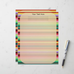 Aztec Tribal Traditional Textile Colourful Linear Letterhead