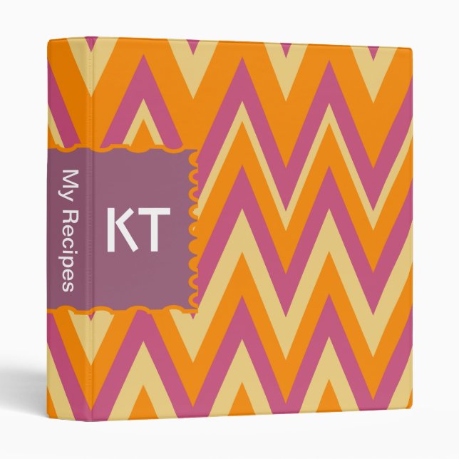 Aztec Tribal ZigZag Binder (Front/Spine)