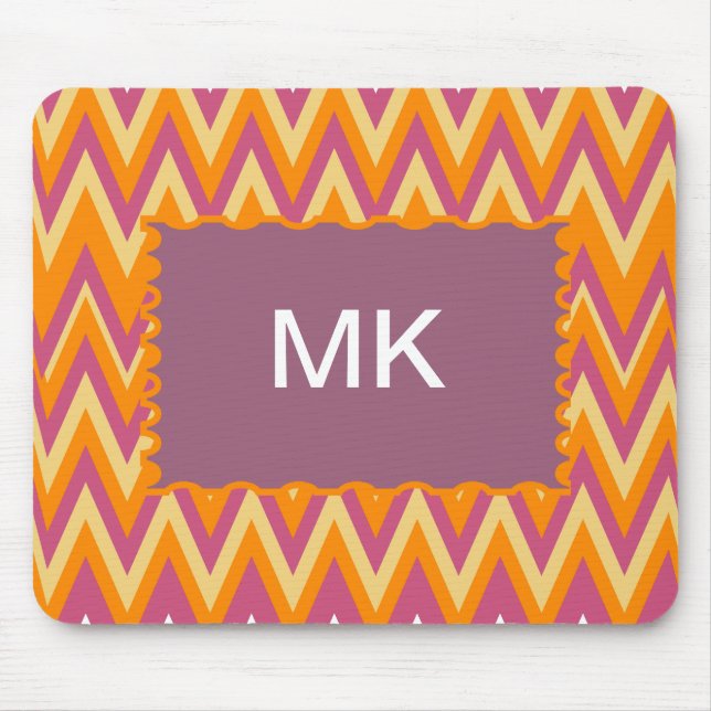 Aztec Tribal ZigZag Mouse Pad (Front)