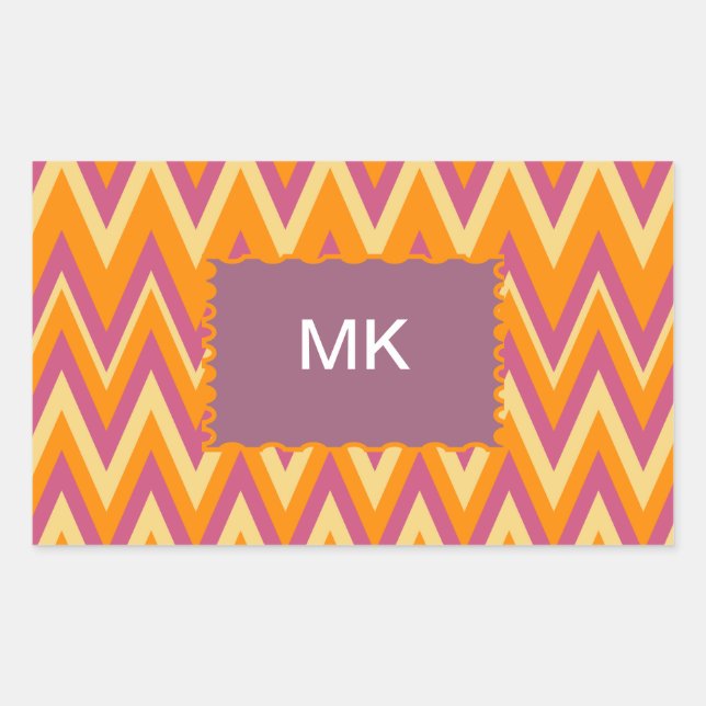 Aztec Tribal ZigZag Sticker (Front)