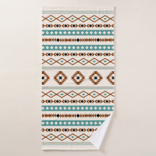 Aztec Turquoise Crème noire en terre cuite Motif m