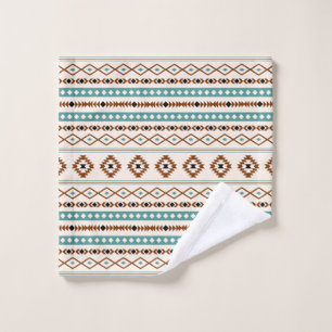 Aztec Turquoise Terracotta Crème Noire Mixte Motif