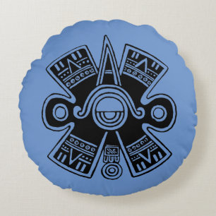 Aztec Universe Round Pillow