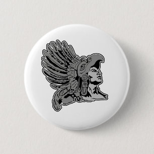 aztec warrior 2 inch round button