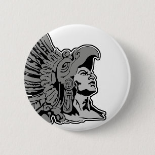 aztec warrior 2 inch round button