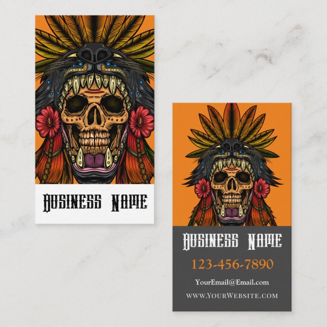 Aztec Warrior Business Card (Front/Back)