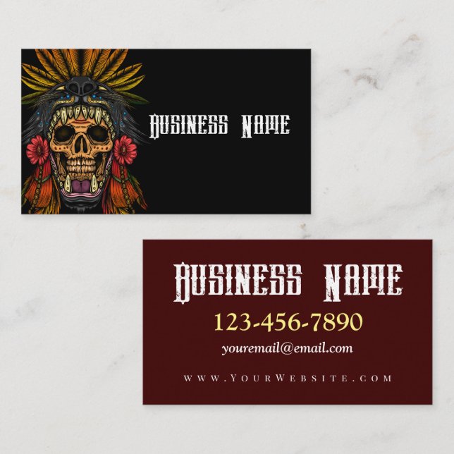 Aztec Warrior Business Card (Front/Back)