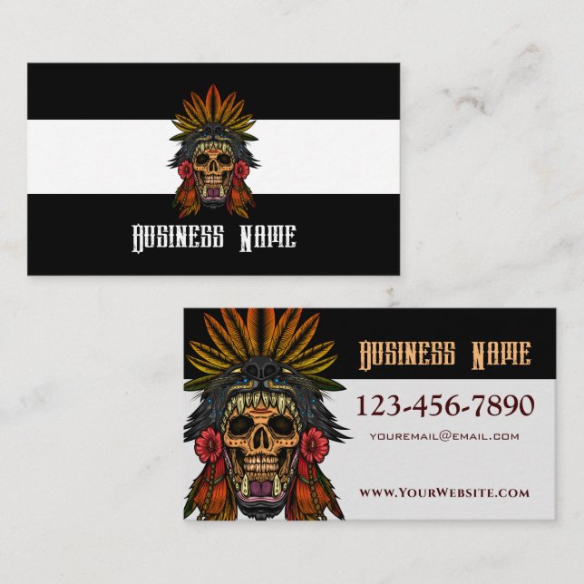 Aztec Warrior Business Card (Front/Back)