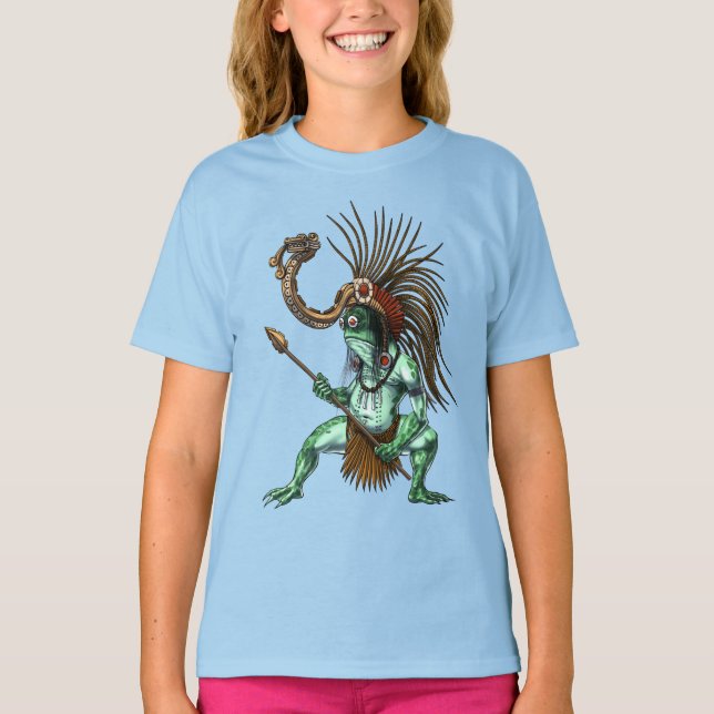 Aztec Warrior Deity Cueyatl T-Shirt (Front)