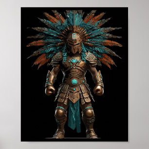Aztec Warrior Mexican Boxing Pride  Poster
