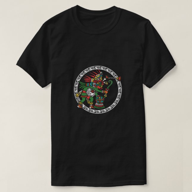 Aztec Warrior Mexico Maya Inca Native Culture Gift T-Shirt (Design Front)