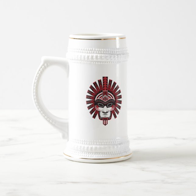 Aztec Warrior Pride Beer Stein (Left)