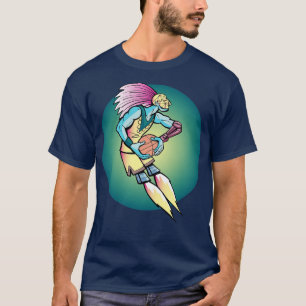 Aztec warrior rocket basketball player T-Shirt