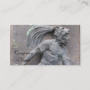 Aztec Warrior Stone carving Business Card