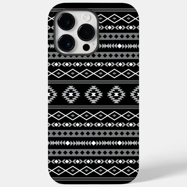 Aztec White Grey Black Mixed Motifs Pattern Case-Mate iPhone Case (Back)