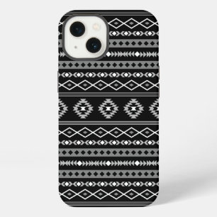 Aztec White Grey Black Mixed Motifs Pattern iPhone 13 Case