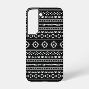 Aztec White Grey Black Mixed Motifs Pattern Samsung Galaxy Case
