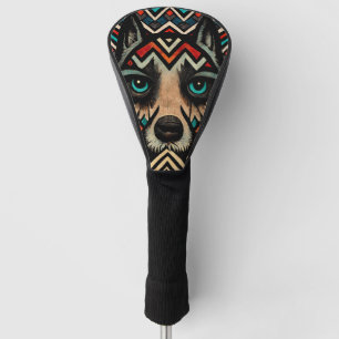 Aztec Wolf Face Golf Head Cover