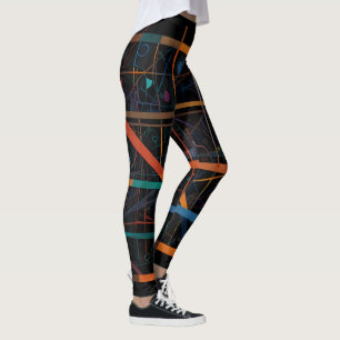 Aztec & Zodiac Line Abstract Mix Leggings