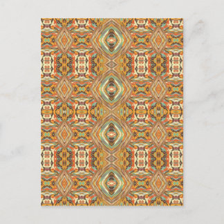 Aztecs Colourful Seamless Pattern Postcard