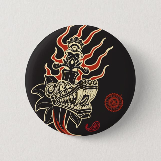 AZTK-Qutzal 2 Inch Round Button (Front)