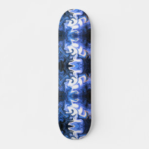 azul con blanco skateboard