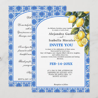 🍋💙Azul & Limone Romance Invitation