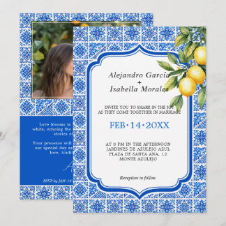 🍋💙Azul & Limone Romance – Photo Edition Invitation