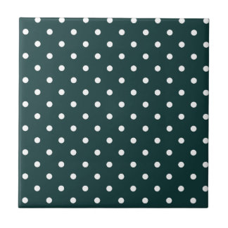 Azul Verde Polka Dots Tile