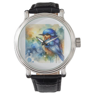 Azulejo bird 230924AREF144 - Watercolor Watch