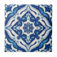 Azulejo blue and white mosaic vintage bulk