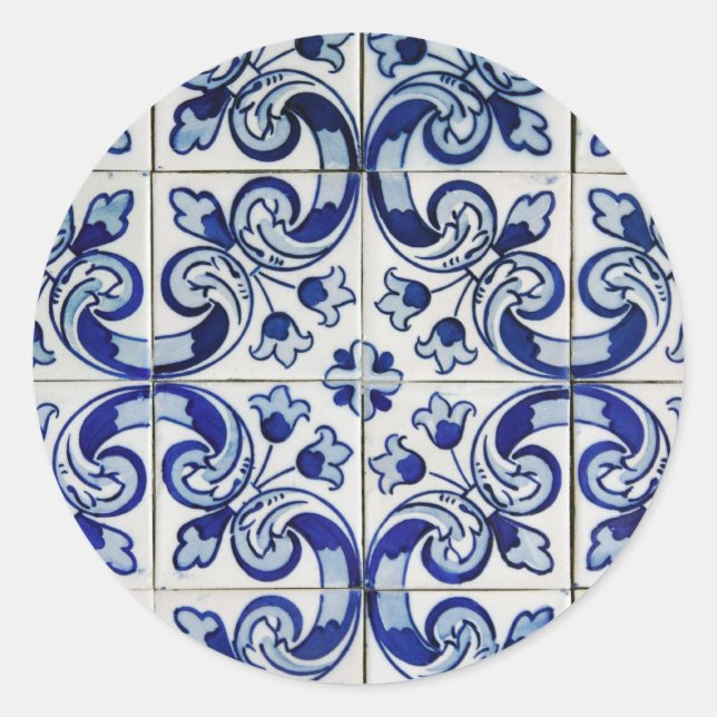 Azulejo Classic Round Sticker (Front)