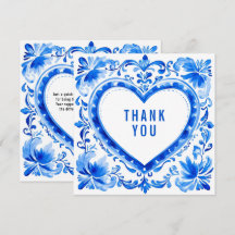 💙Azulejo Heart Thank‑You Tile