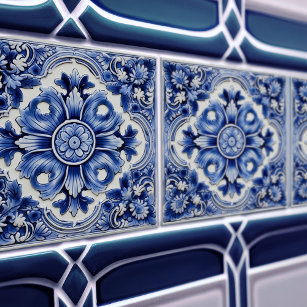 Azulejo Lisbon Patterned Talavera Ceramic Design Tile